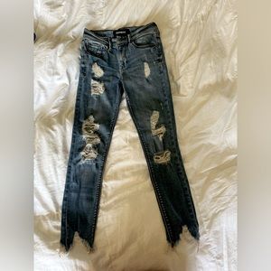 Express Mid Rise Ankle Jean